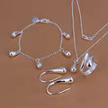 Parure gouttes d’eau argent 925 – collier bracelet boucles d’oreilles