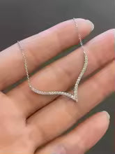 Collier Chevron Zircon – Argent 925