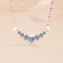 Collier arc de zircons en argent 925 – vue 1