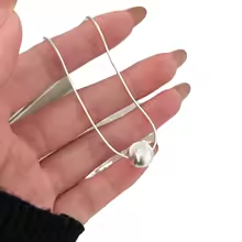 Collier Boule Argent Chaîne Fine